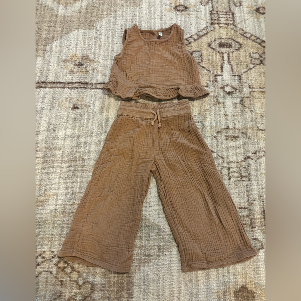 Rylee + Cru Tan Textured Top